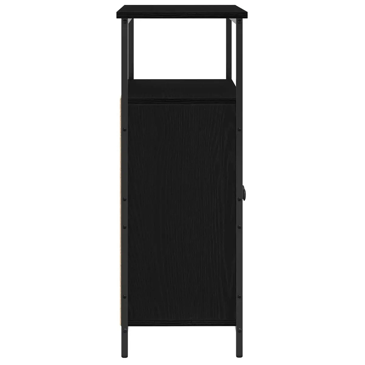 Sideboard Storage Cabinet Modern Living Dining 70 x 30 x 80 cm Black Oak