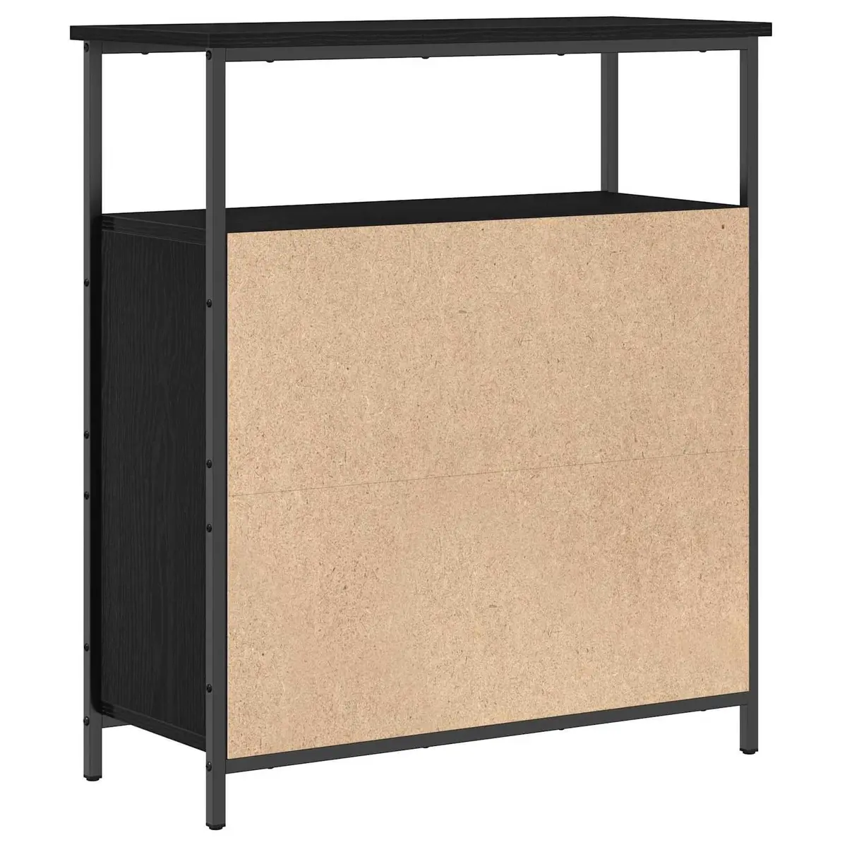 Sideboard Storage Cabinet Modern Living Dining 70 x 30 x 80 cm Black Oak