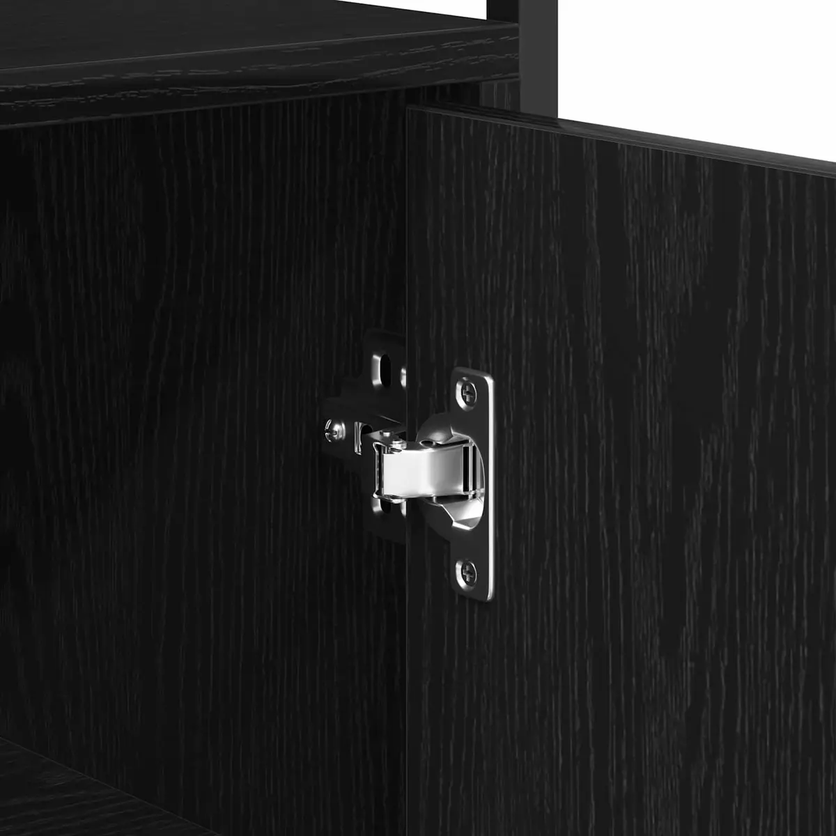 Sideboard Storage Cabinet Modern Living Dining 70 x 30 x 80 cm Black Oak