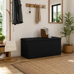 Black Oak Storage Bench - Practical and Stylish