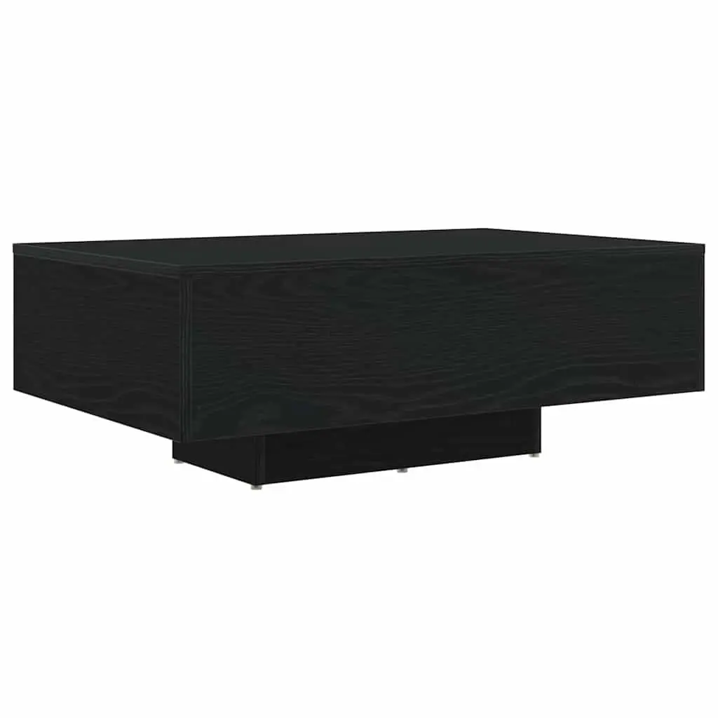 Coffee Table Modern Engineered Wood 85x55x31cm Black Oak with LED Lights