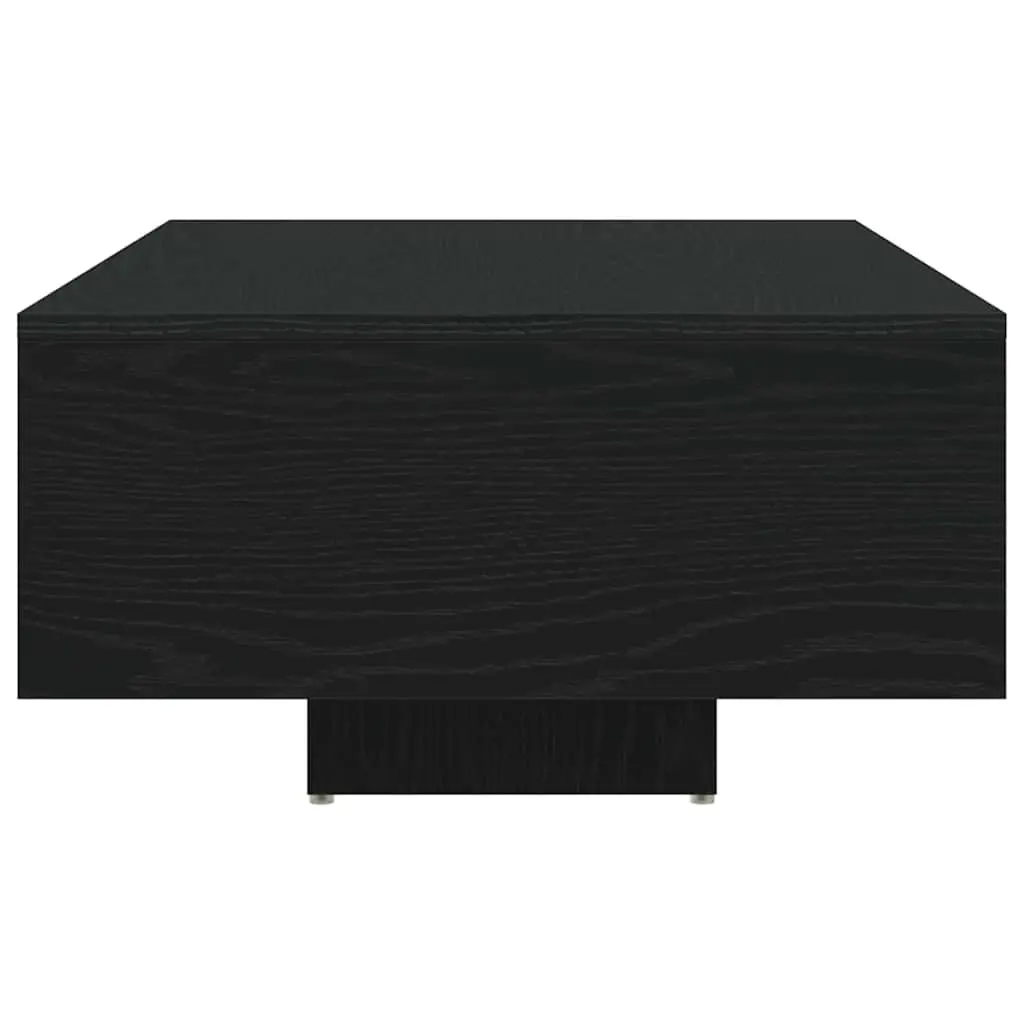 Coffee Table Modern Engineered Wood 85x55x31cm Black Oak with LED Lights