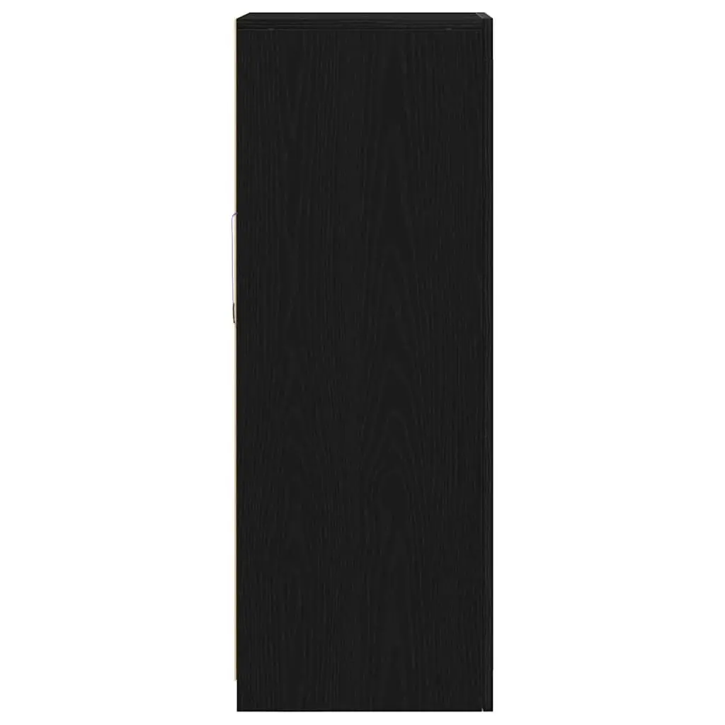 LED Sideboard Storage Cabinet Modern Buffet 41x37x100cm Black Engineered Wood