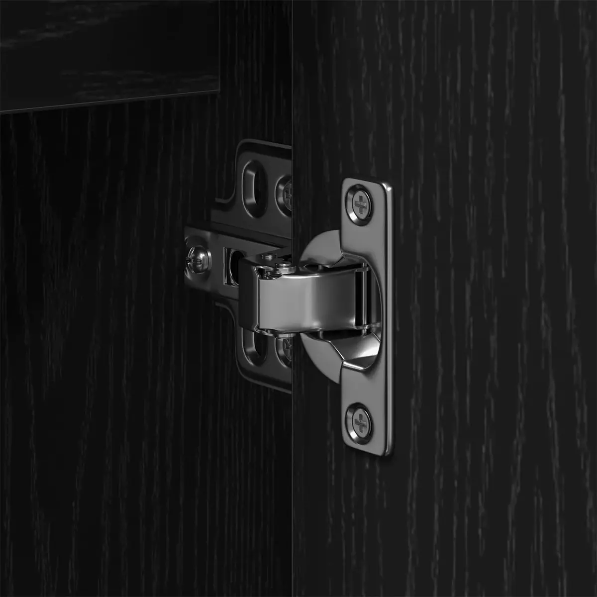 Bathroom Vanity Unit Wall-Mounted Sink Cabinet Black 60x30x60cm