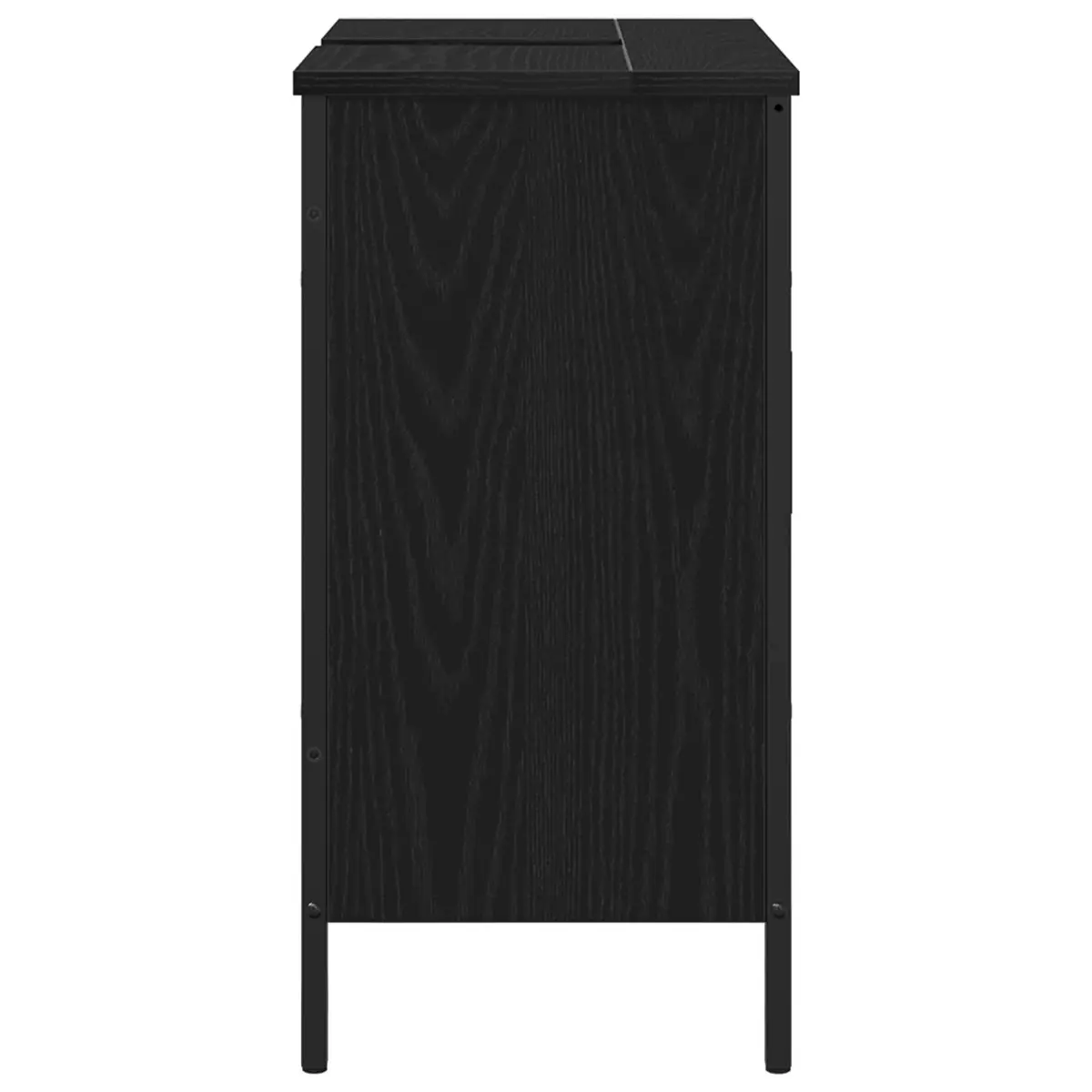 Bathroom Vanity Unit Wall-Mounted Sink Cabinet Black 60x30x60cm