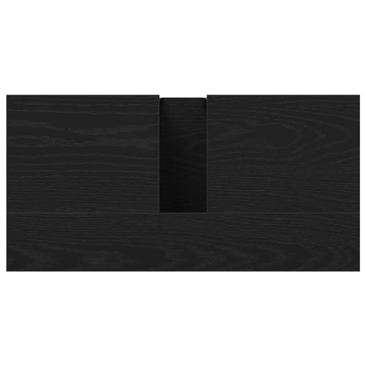 Bathroom Vanity Unit Wall-Mounted Sink Cabinet Black 60x30x60cm