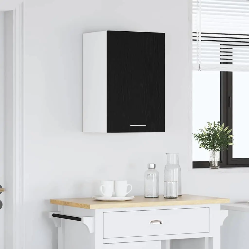 Hanging Cabinet Wall-Mounted Storage 40x31x60 cm Black Oak