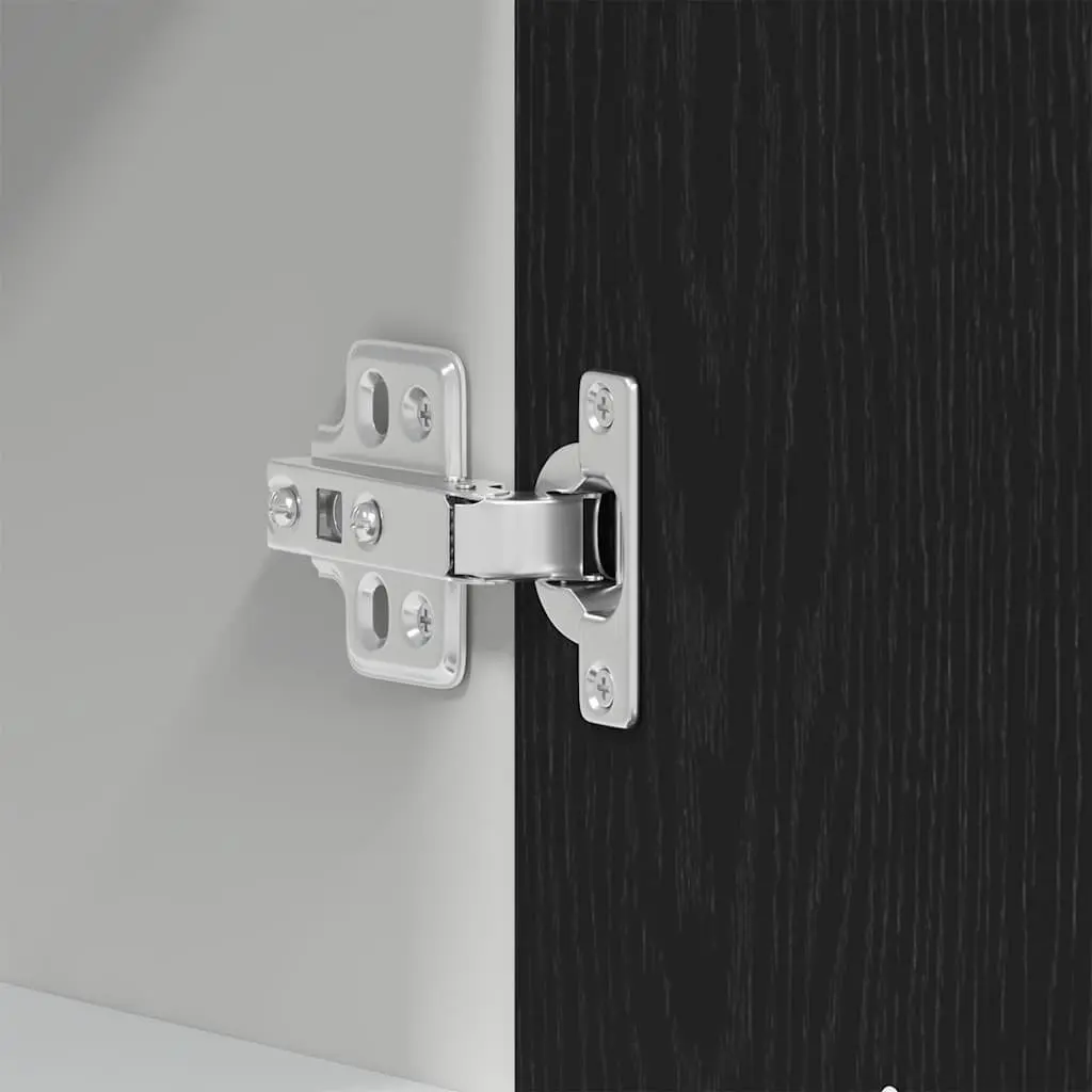 Hanging Cabinet Wall-Mounted Storage 40x31x60 cm Black Oak