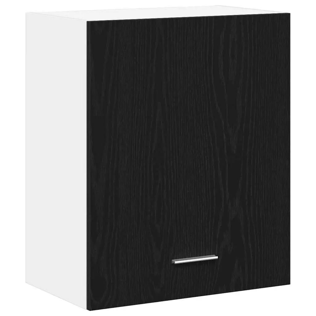 Hanging Cabinet Black Oak Kitchen Storage 50 x 31 x 60 cm Engineered Wood