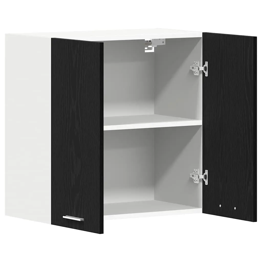 Black Oak Hanging Cabinet for Kitchen Efficiency 60x31x60cm