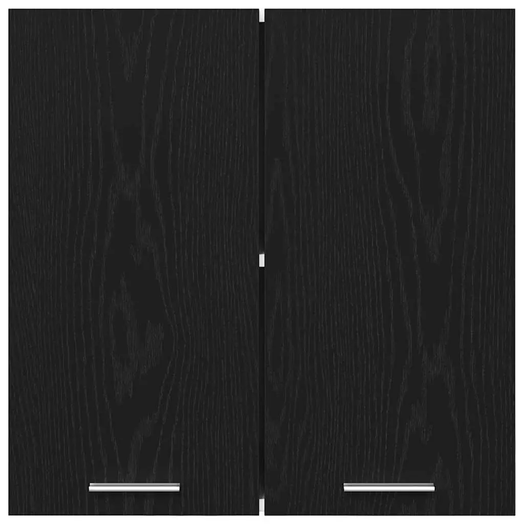 Black Oak Hanging Cabinet for Kitchen Efficiency 60x31x60cm