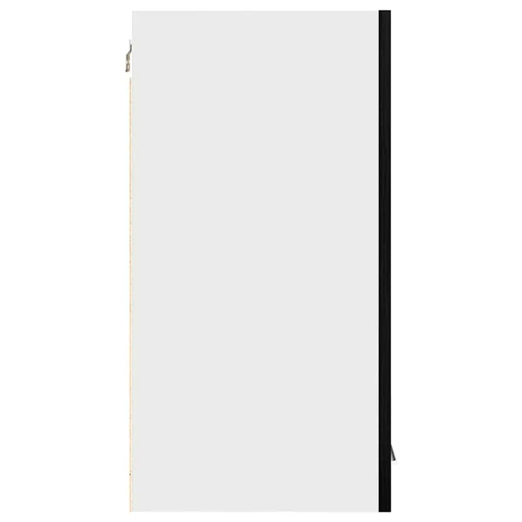 Black Oak Hanging Cabinet for Kitchen Efficiency 60x31x60cm