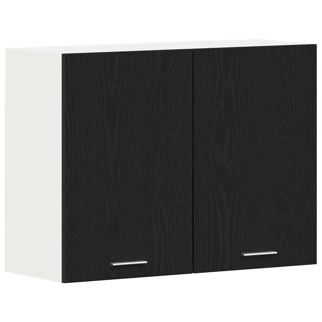 Hanging Kitchen Cabinet Modern Storage Black Oak 80x31x60cm Engineered Wood