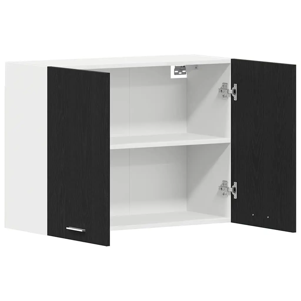 Hanging Kitchen Cabinet Modern Storage Black Oak 80x31x60cm Engineered Wood