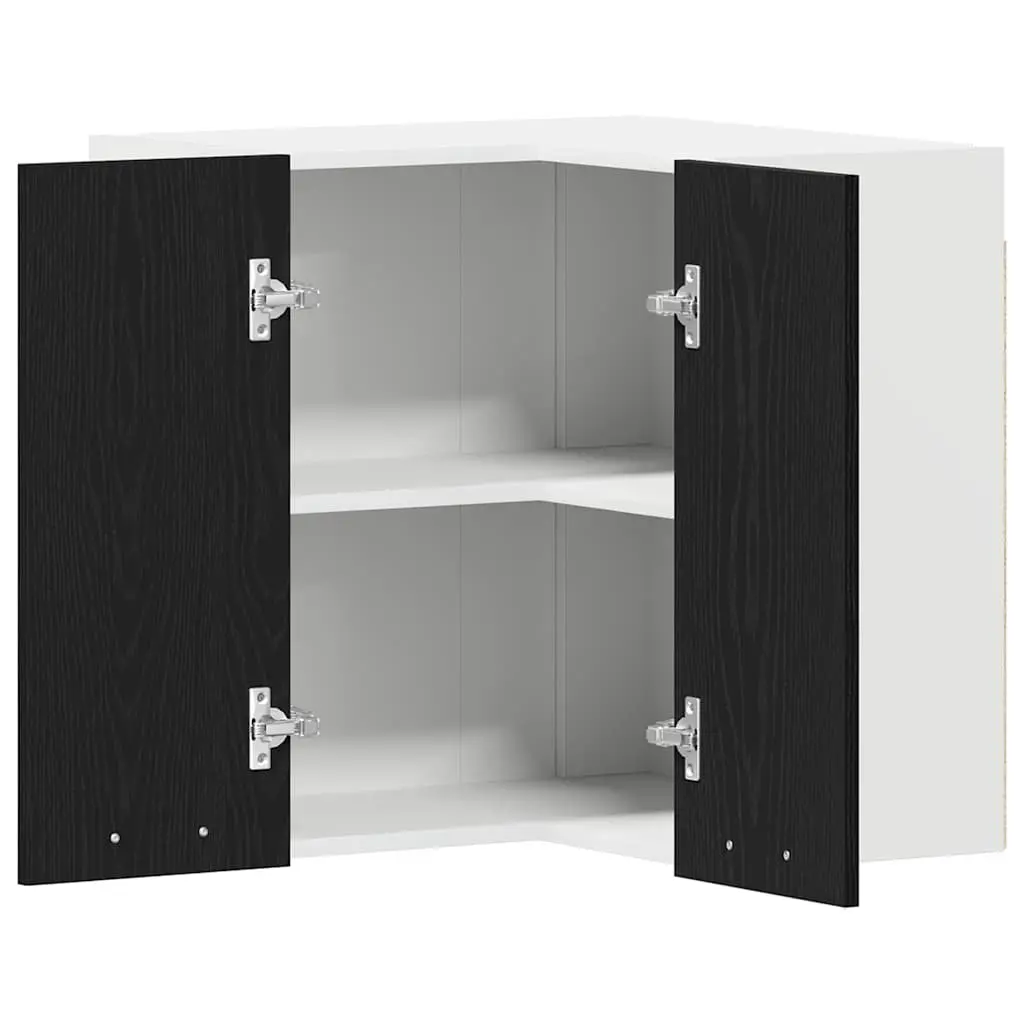 Black Wall-Mounted Kitchen Cabinet for Efficiency