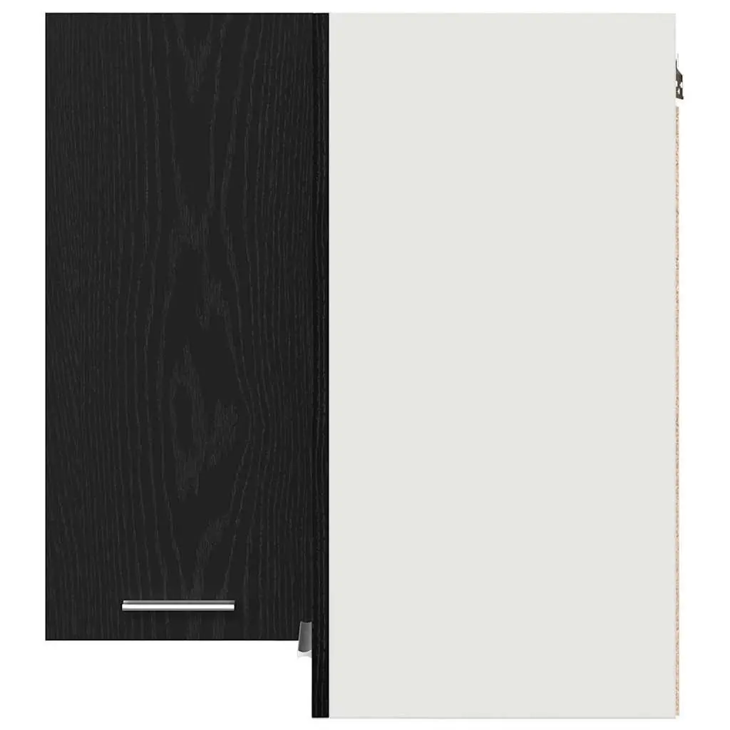 Black Wall-Mounted Kitchen Cabinet for Efficiency