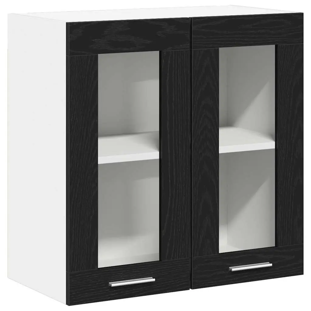 Hanging Kitchen Cabinet Storage Organiser 60x31x60cm Black Oak Engineered Wood