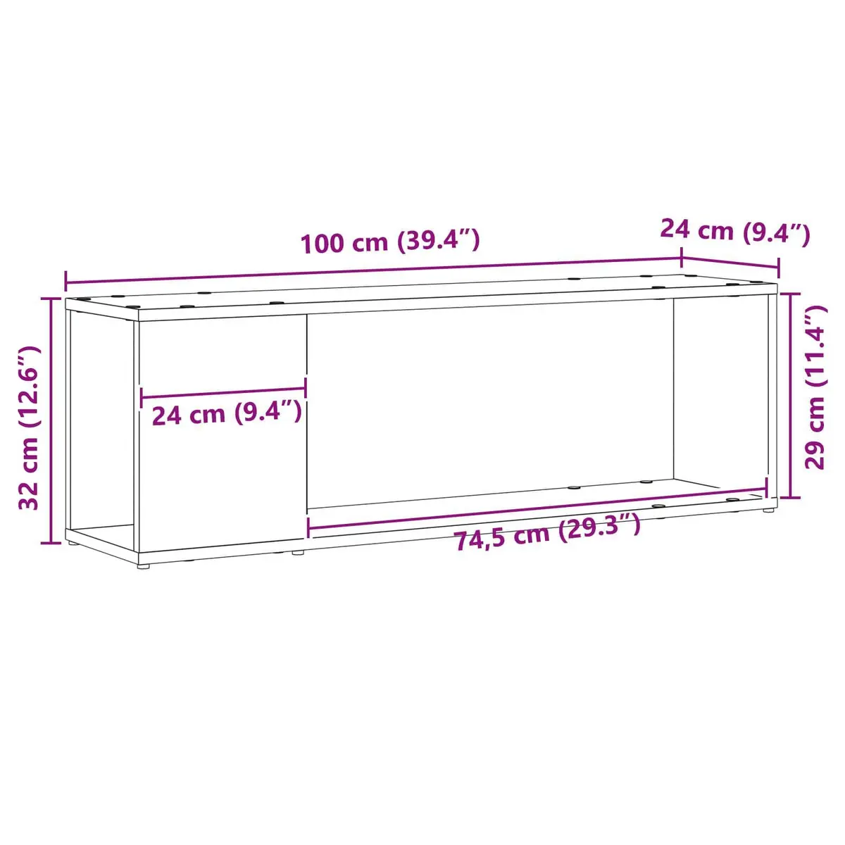 Wall-Mounted TV Cabinet Set