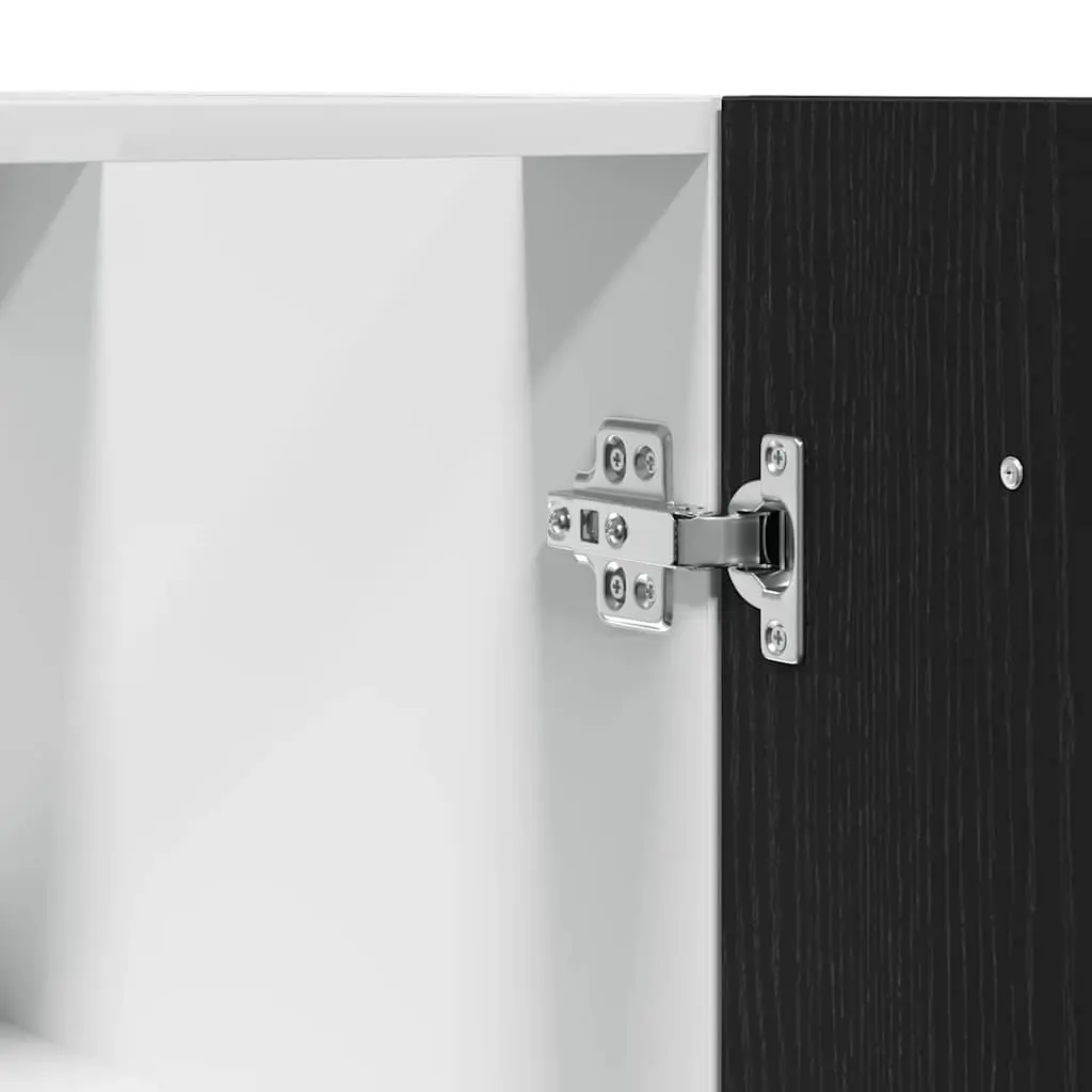 Bottom Kitchen Cabinet Black Oak Engineered Wood Storage Cupboard 60x46x81.5cm