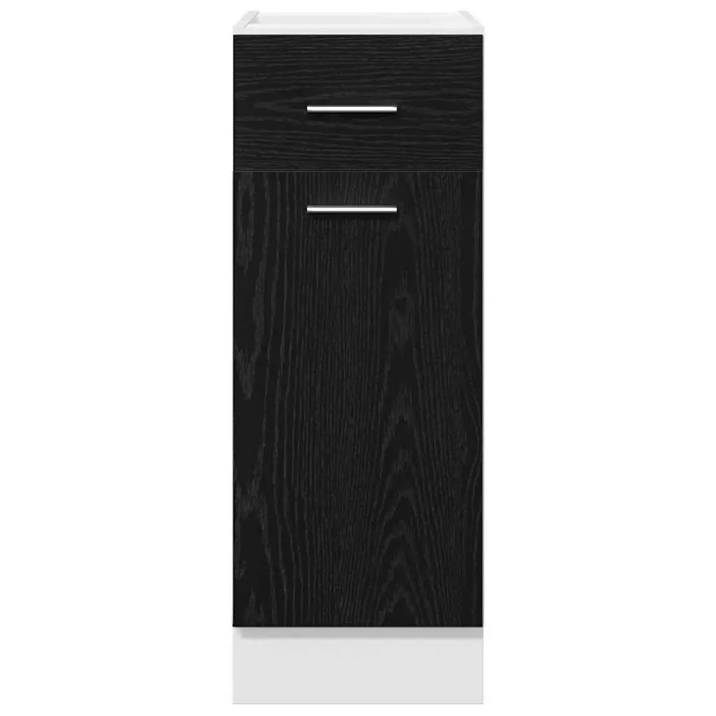 Kitchen Cabinet Hanging Storage Black Oak 30 x 46 x 81.5 cm Modern Design