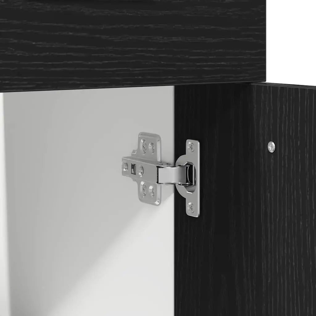 Kitchen Cabinet Hanging Storage Black Oak 30 x 46 x 81.5 cm Modern Design