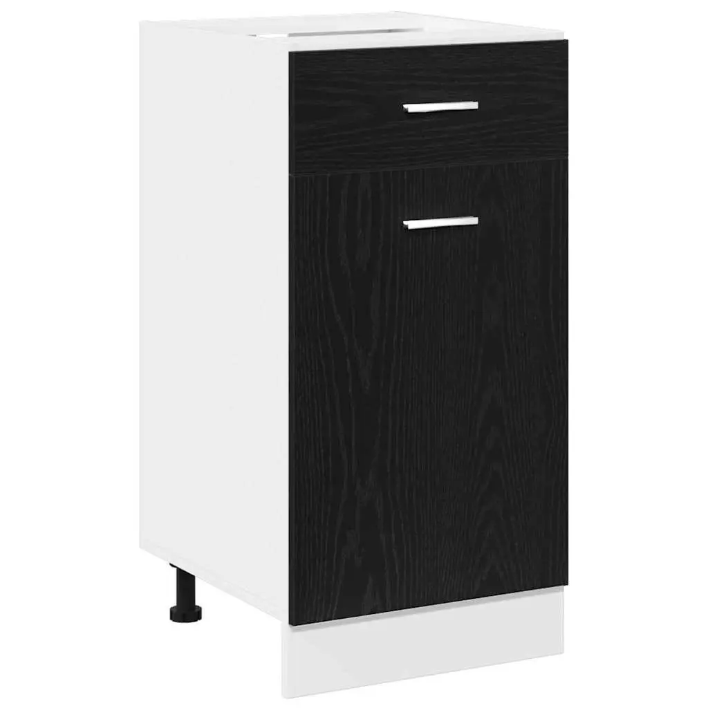 Hanging Kitchen Cabinet Modern Storage 40x46x81.5cm Black Oak