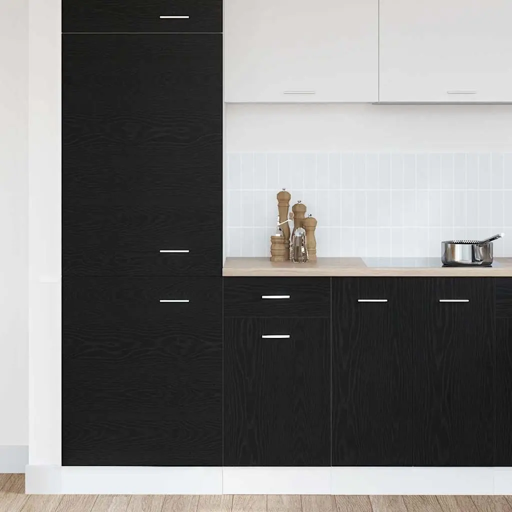 Hanging Kitchen Cabinet Modern Storage 40x46x81.5cm Black Oak