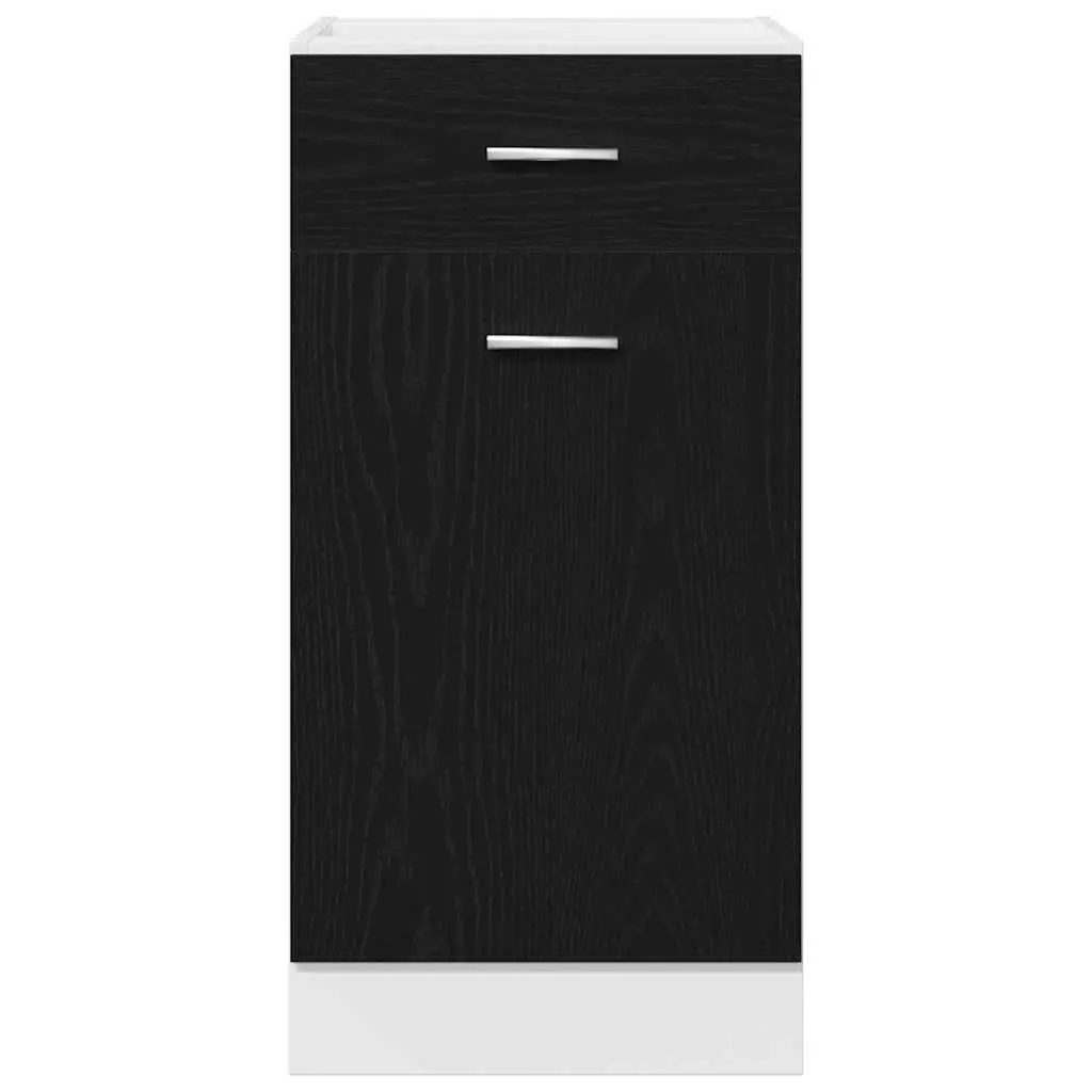 Hanging Kitchen Cabinet Modern Storage 40x46x81.5cm Black Oak