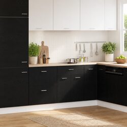 Reliable Black Oak Hanging Kitchen Cabinet for Your Space