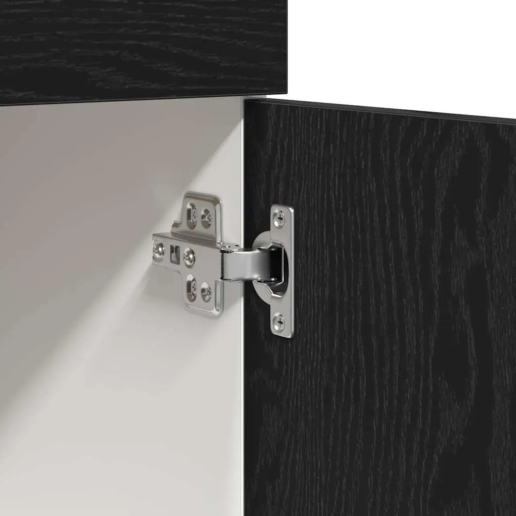 Hanging Cabinet Kitchen Storage 80 x 31 x 81.5 cm Black Oak Engineered Wood