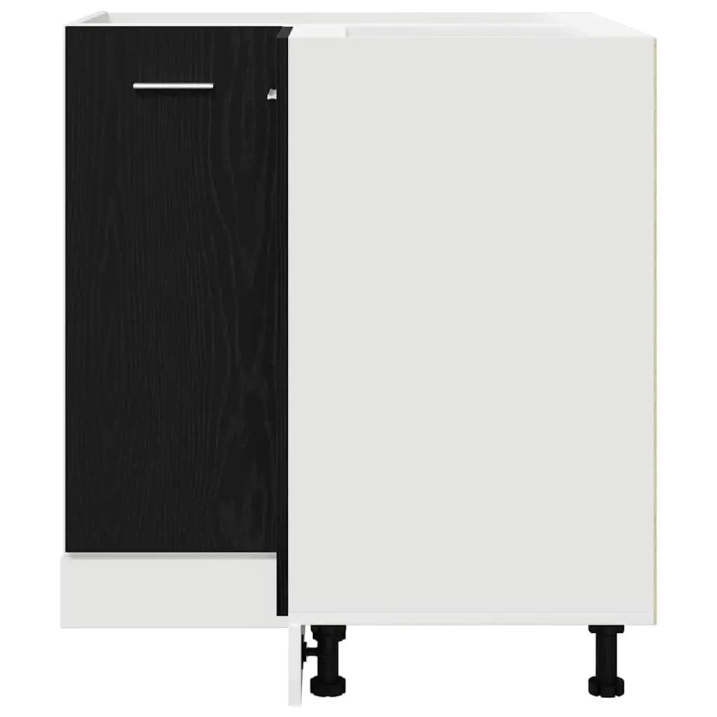 Hanging Kitchen Cabinet Black Oak Modern Storage 75.5 x 75.5 x 80.5cm