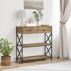 Warm Rustic Wooden End Table for Practical Style