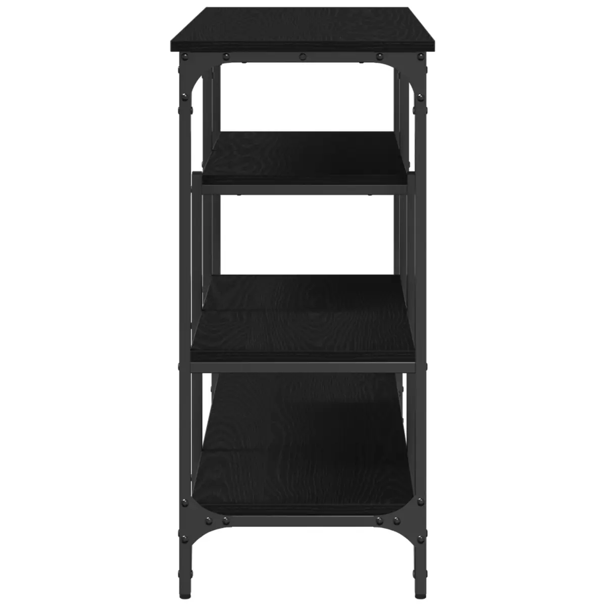 Console Table Black 100x35x75cm Industrial Shelf Storage Hallway Display