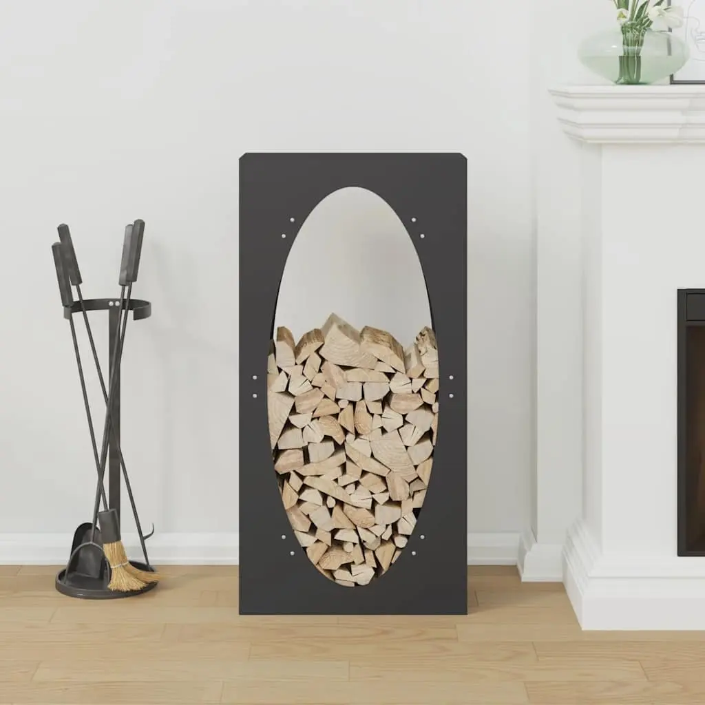 Firewood Rack Log Holder Storage Stand 50x23x100 cm Black