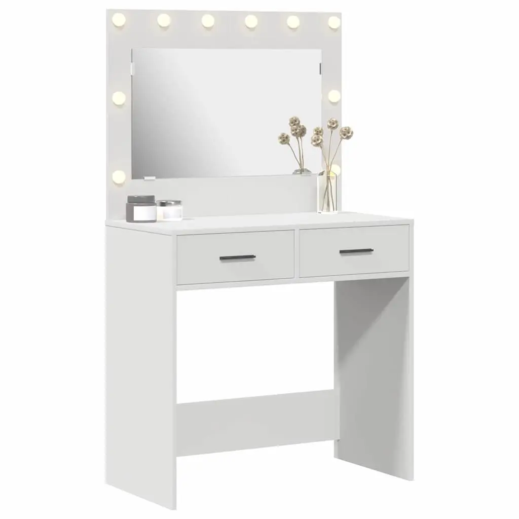 Dressing Table Bedroom Vanity White LED Lights Storage Drawers 78.5 x 41 x 135 cm