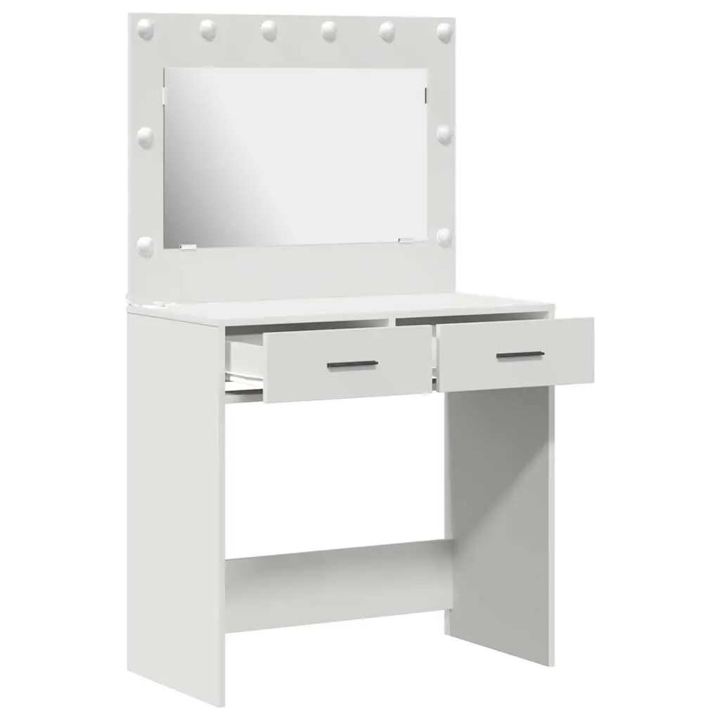 Dressing Table Bedroom Vanity White LED Lights Storage Drawers 78.5 x 41 x 135 cm