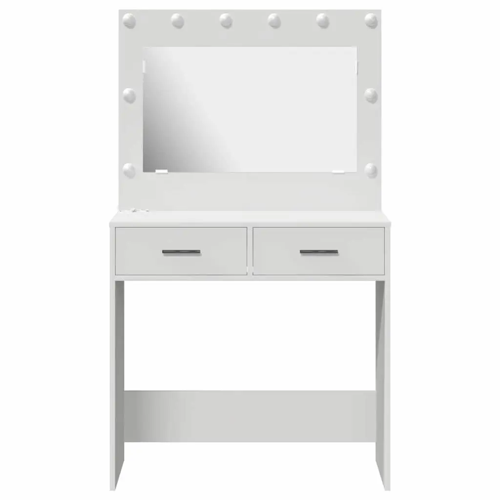 Dressing Table Bedroom Vanity White LED Lights Storage Drawers 78.5 x 41 x 135 cm