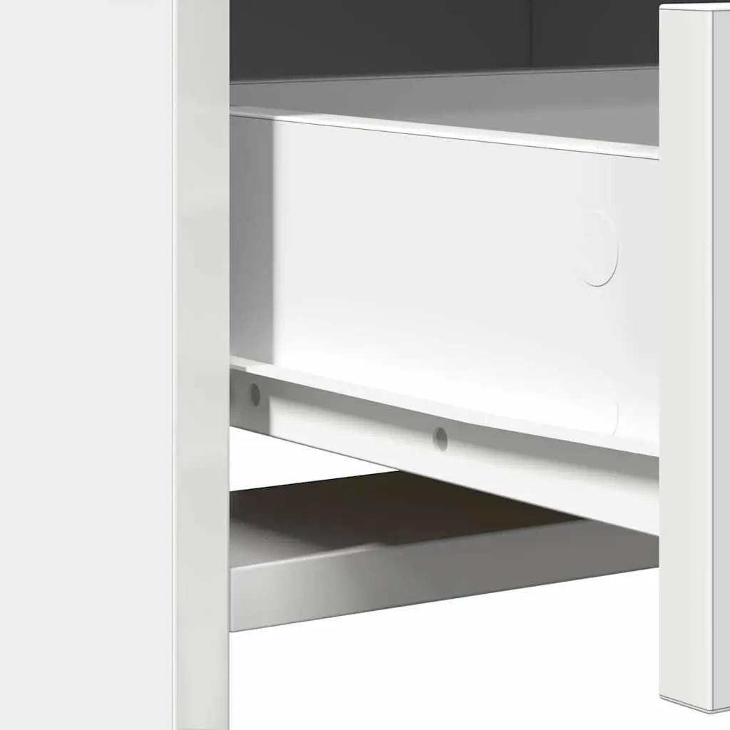 Dressing Table White Bedroom Vanity Unit Mirror Drawers LED Lights Storage