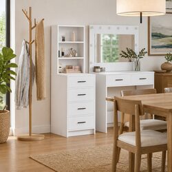 Highboard Buffet Sideboard Storage Cabinet White Dining Room Furniture