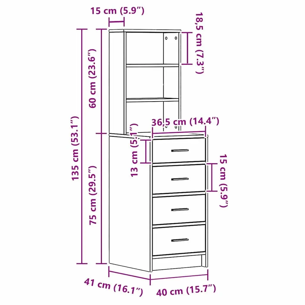 Highboard Buffet Sideboard for Dining Needs