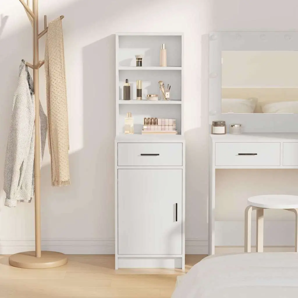 Highboard Storage Cabinet White 40 x 40.5 x 135cm Modern Furniture