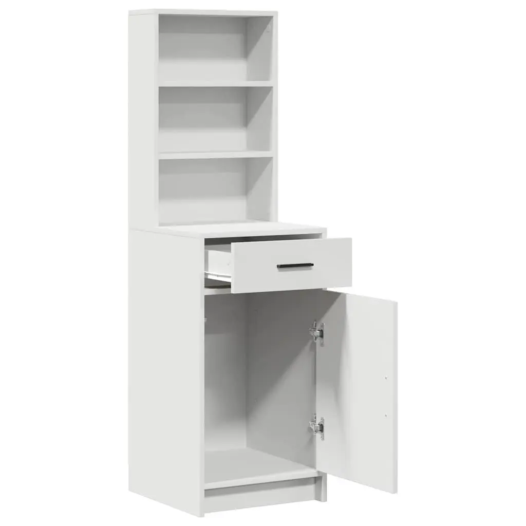Highboard Storage Cabinet White 40 x 40.5 x 135cm Modern Furniture