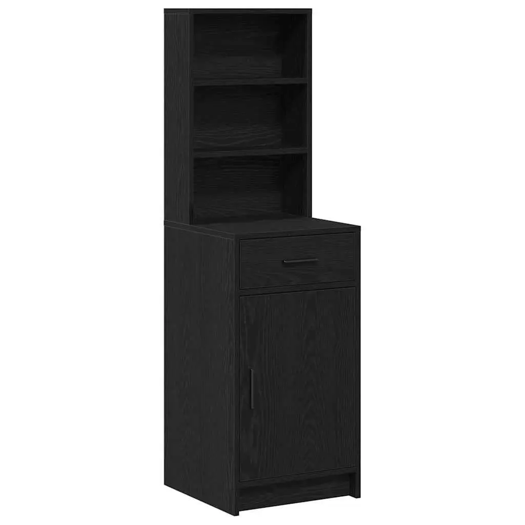 Black Oak Highboard with Ample Storage Capacity