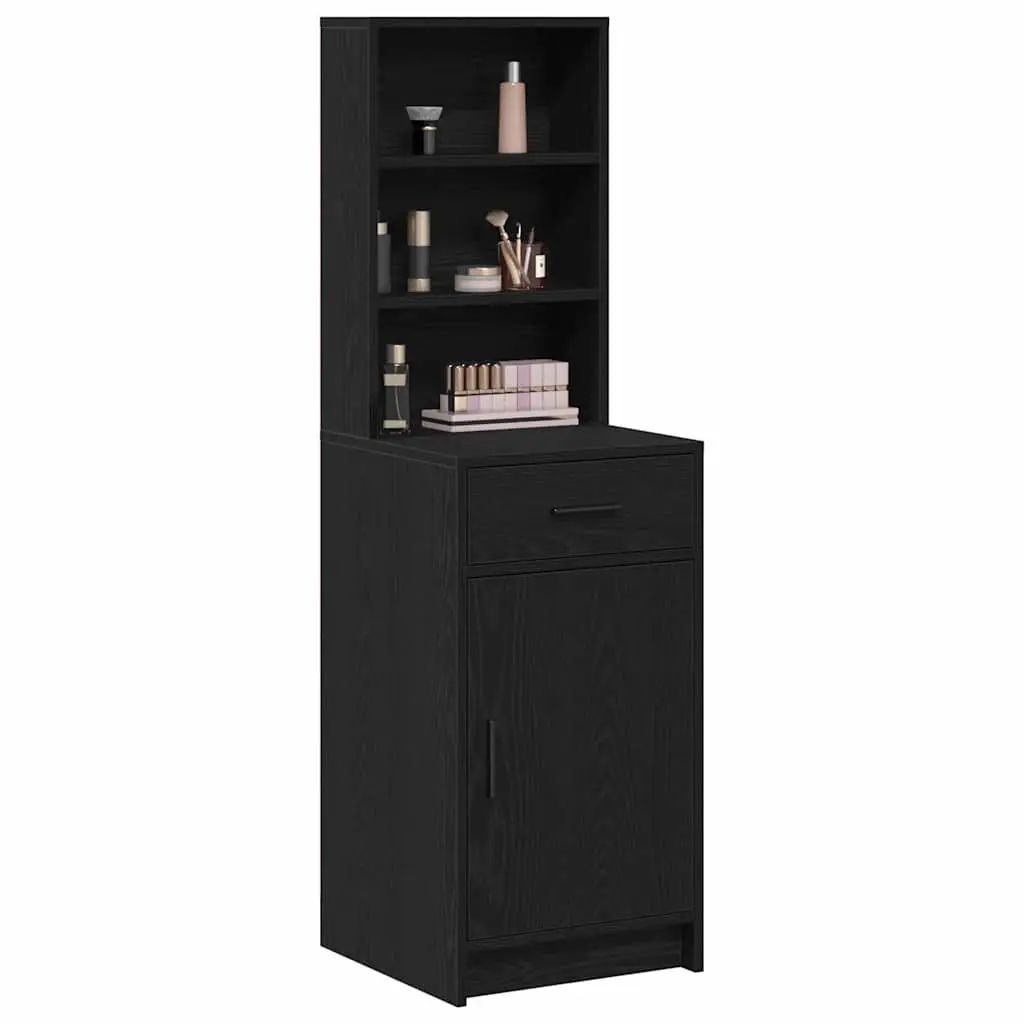 Black Oak Highboard with Ample Storage Capacity