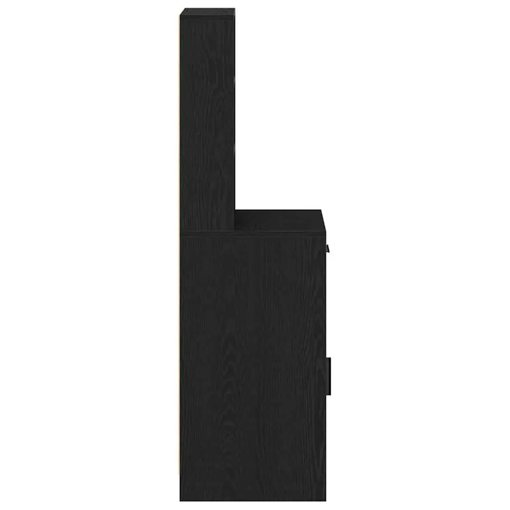 Black Oak Highboard with Ample Storage Capacity