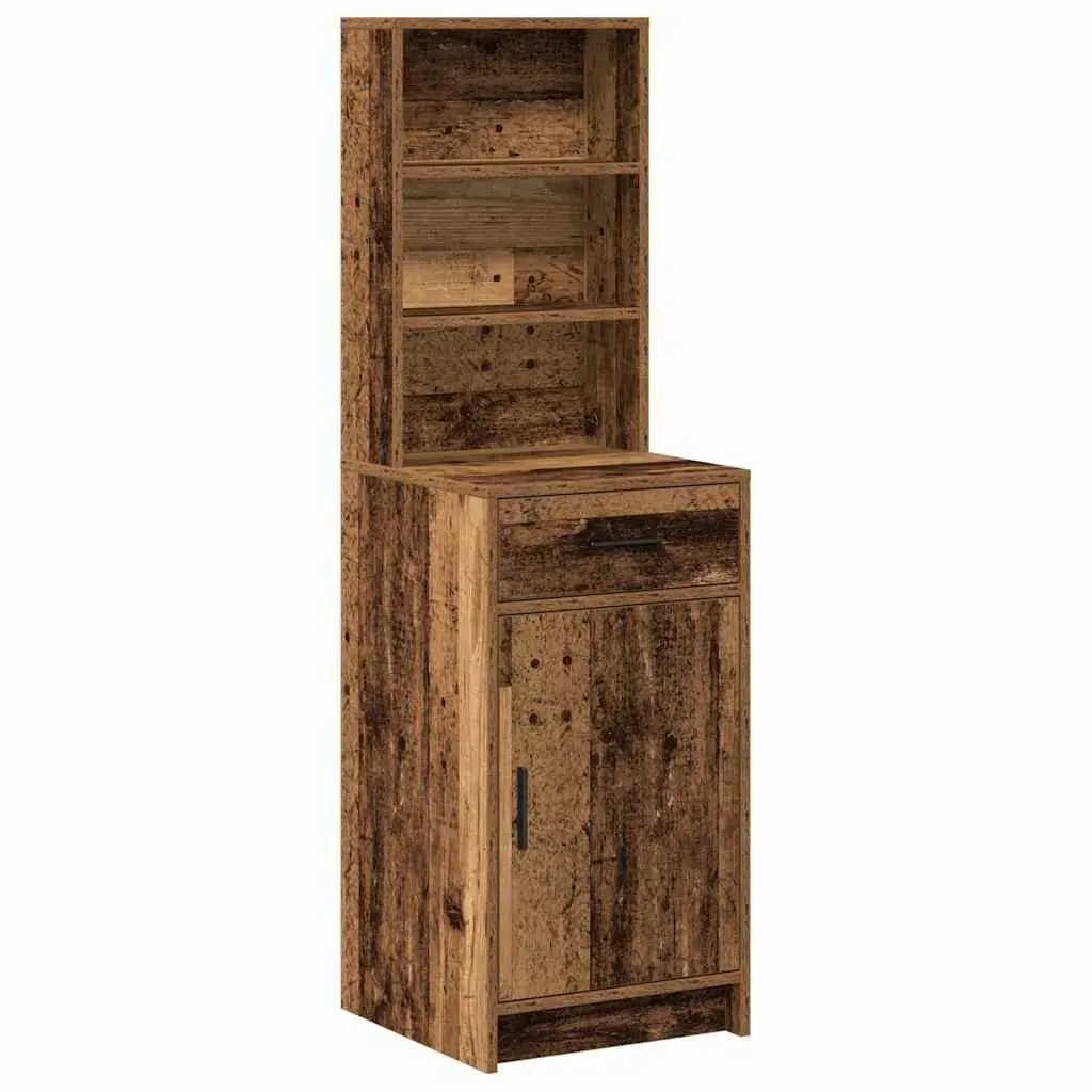 Highboard Old Wood Style Sideboard Buffet Cabinet 135cm Storage Cabinet Brown