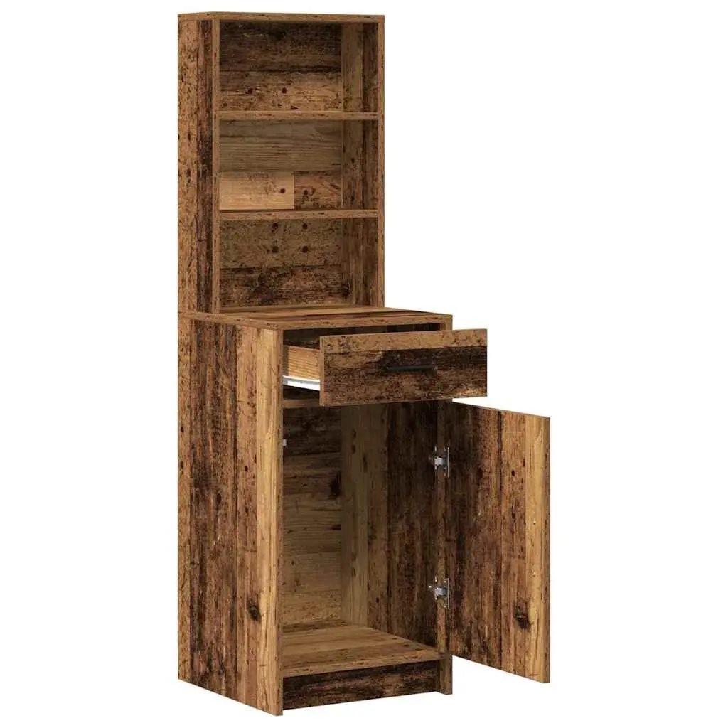 Highboard Old Wood Style Sideboard Buffet Cabinet 135cm Storage Cabinet Brown