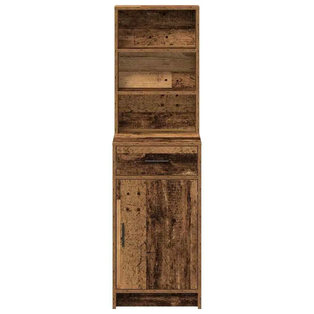 Highboard Old Wood Style Sideboard Buffet Cabinet 135cm Storage Cabinet Brown