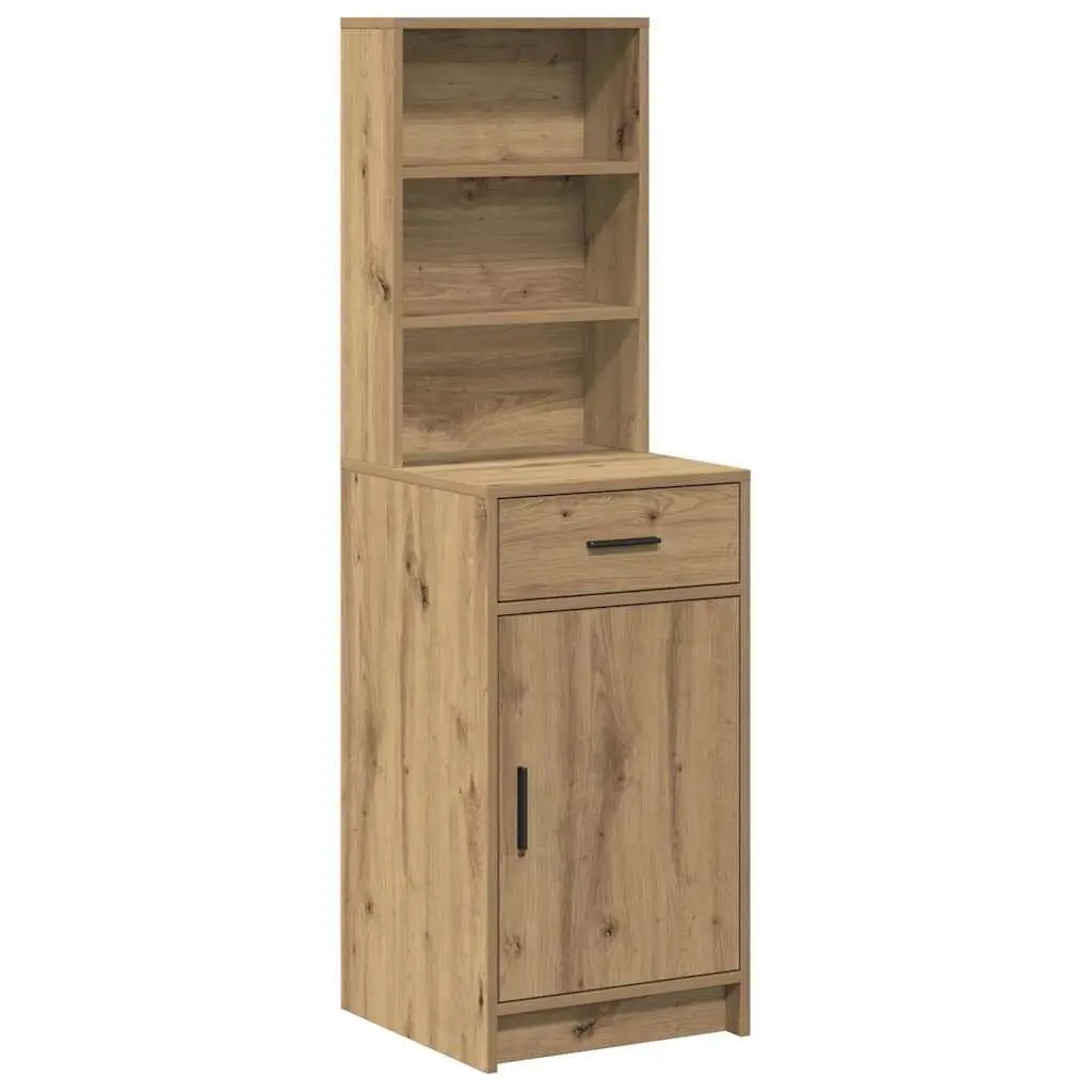 Highboard Storage Cabinet Brown Engineered Wood Dining Room Sideboard 41 x 40 x 135 cm