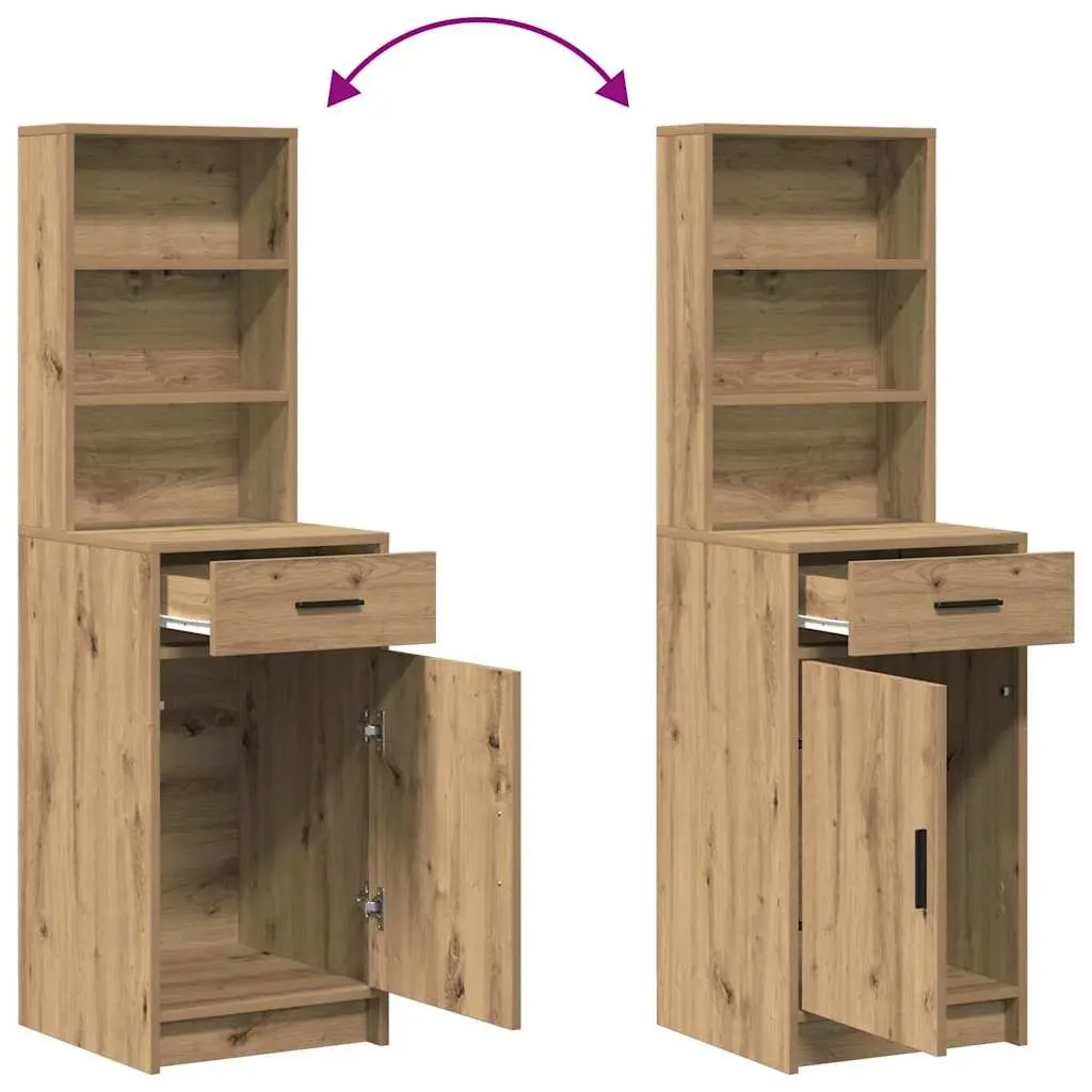 Highboard Storage Cabinet Brown Engineered Wood Dining Room Sideboard 41 x 40 x 135 cm
